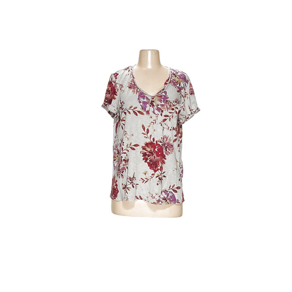 Anthropologie Gray Graphic Blouse - Size M - Picture 1 of 4